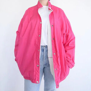 Vintage Dani Colby Pink or White Reversible Button Up  Lightweight Jacket 1X